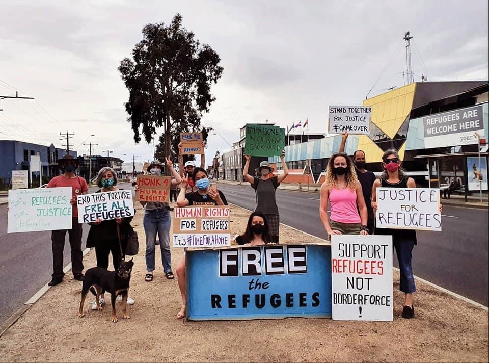 Today outside Mantra Prison. 

Please join us. We’re out here everyday, 5pm on weekdays and 3pm on weekends 💖 #GameOver #AbolishDetention