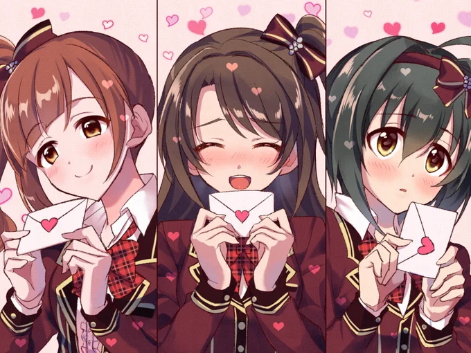 「照れちゃいますねっ」 #島村卯月 #五十嵐響子 #小日向美穂  #ピンチェ 