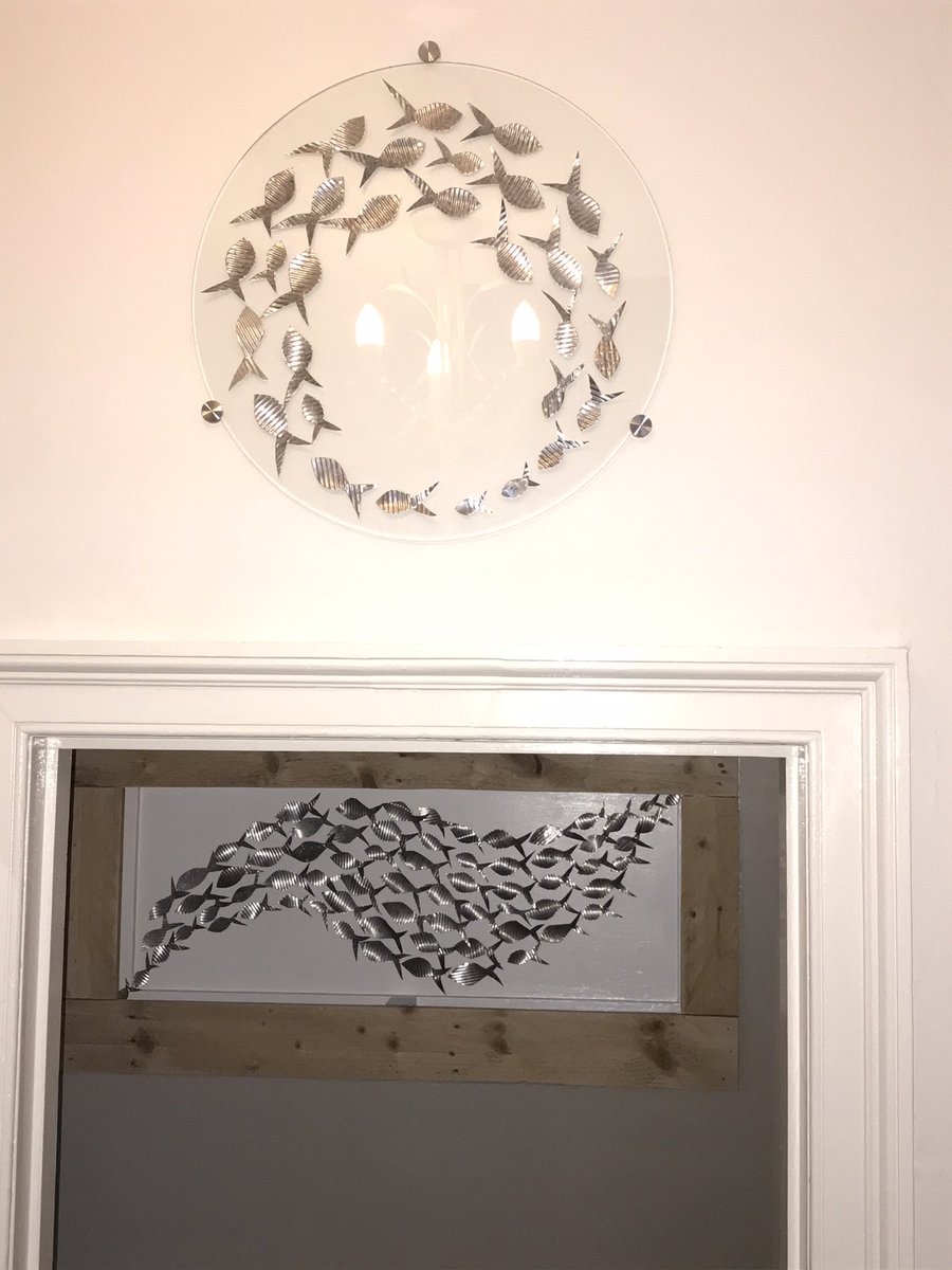Kelstongh's tweet photo. We have a week of #improvements planned.
Here is last weeks work.
Martin has made a two #beautiful pieces of #artwork, using all #recycled materials. Now in place in by the breakfast room.
 #reuse #upcycle #guesthouse #lookingtoimprove #design #placestostay #bookwithus https://t.co/3Ue2yaqYHg