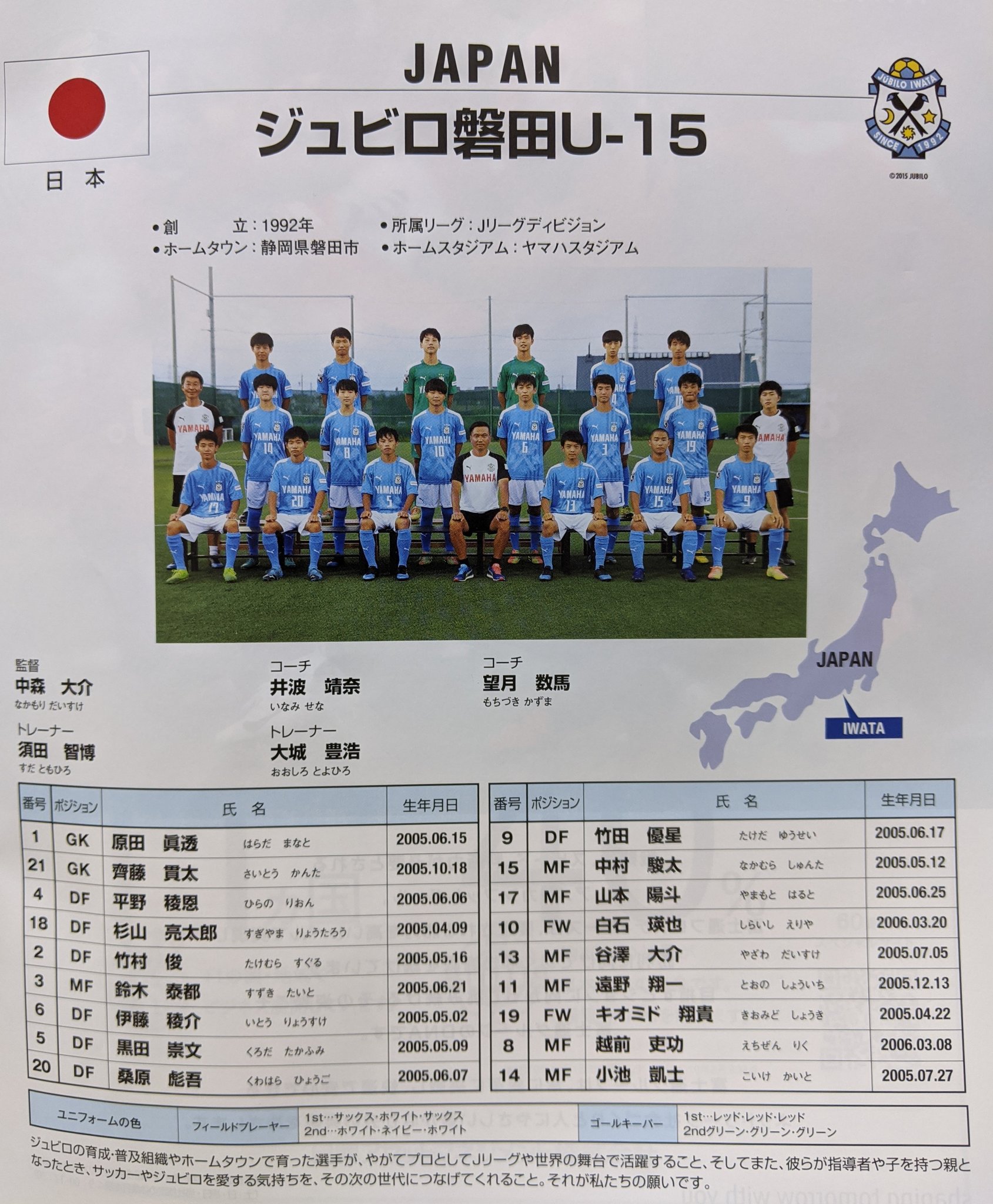 Twitter 上的 まさこ ジュビロユース Jrユース 10月18日にエコパで開催された静岡ゴールデンサッカーアカデミースルガカップ 静岡ユース U 15 サッカー選手権 決勝戦 清水エスパルスjrユース ジュビロ磐田u 15の試合が明日23日15時49分からsbsテレビで