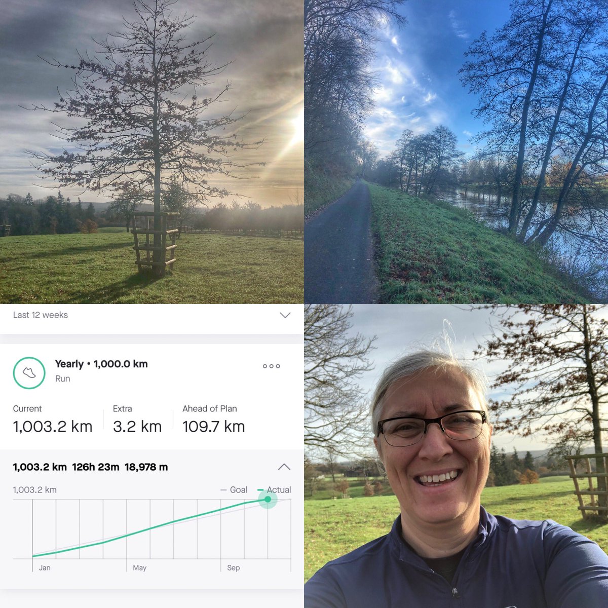 selwine's tweet image. What a gorgeous morning for a run 🥰. Perfect running conditions &amp;amp; felt much easier than recent runs, even the hills! 

@MegaMeterRun number 44 complete &amp;amp; a few miles for @Twittachallenge #50shadesoftarmac. 

Oh..&amp;amp; I reached 1000km running for the year! 🥳🥳 #mmrun #ukrunchat