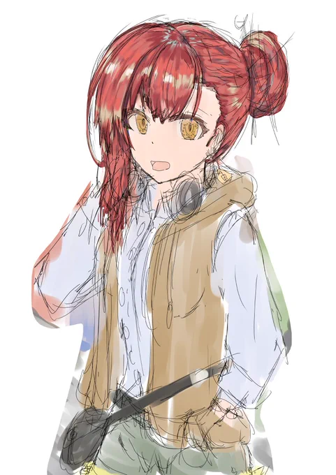 試しにラフのとこに塗ってみたんだけど、どうかな?まだちょっとあれだけど、確かに掴めたものがあった!あともう少し何かが足りない!なんだろ～?またちょっと思いついたら試してみる事にします!今回のイラストの塗りは、いつもどうりプラス今わかった事を組み合わせて塗っていくつもりです! 