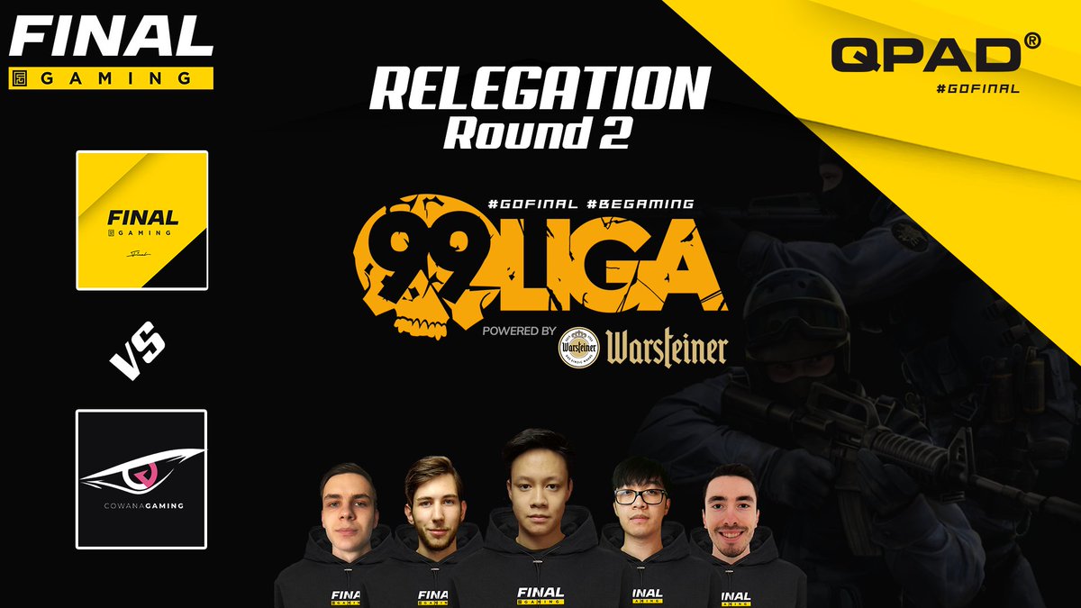 Heute geht es in Runde 2 der <a href="/99DAMAGEde/">99Damage</a> Relegation!
Alle Infos finder ihr hier!  ⬇️⬇️⬇️⬇️

⏰20:00 Uhr
🏆#99Liga Relegation Div 1-2
🆚@cowanaGaming
🎙️Cast: twitch.tv/99damage

#goFINAL #beGAMING #Q_UP