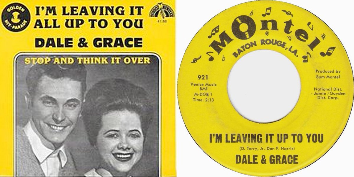 espofootball's tweet photo. #OTD Nov23,1963 Dale & Grace #DaleandGrace start a 2wk run at #1 on the @billboard Hot100 singles chart with "I’m Leaving It Up to You" 1957 originally written/performed by #DonHarris & #DeweyTerry. On Sep14,1974 Donny and Marie Osmond peak at #4 in the US with their version https://t.co/SKGc0Ffz9b