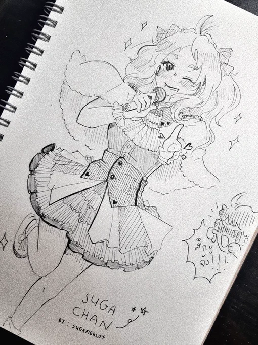 (fem suga-chan)
ไหนลองวาดน้อนเป็นไอดอลสักหน่อย ❕🤍 