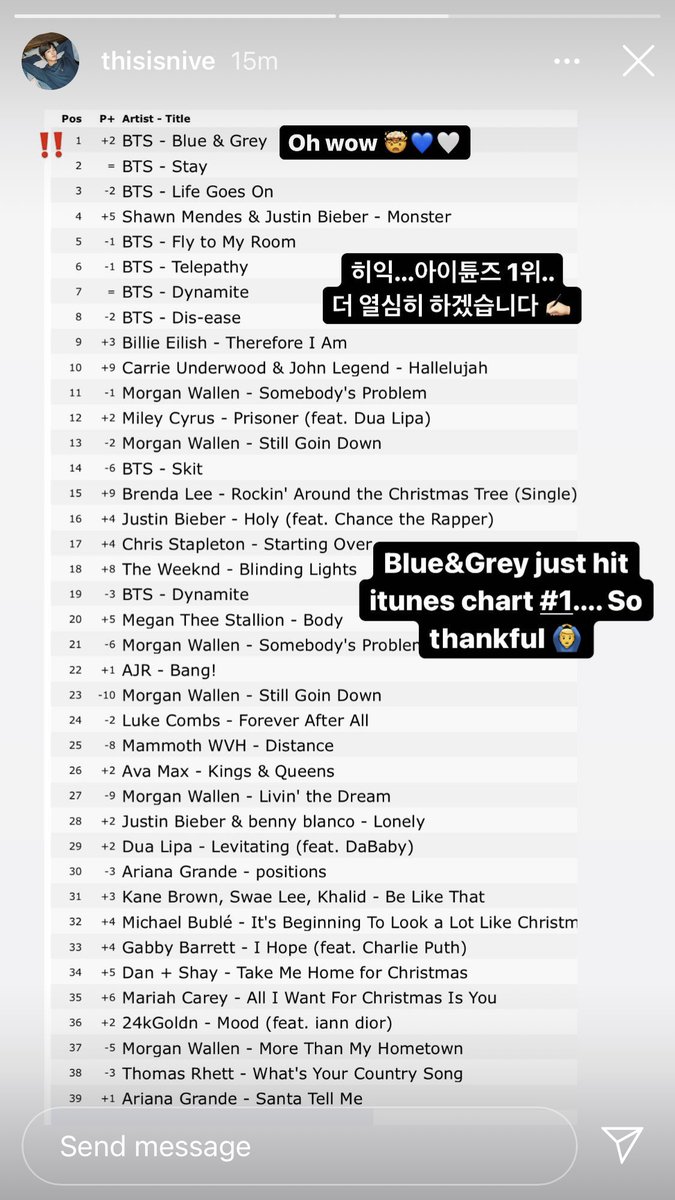 Taetaeimpact's tweet photo. Congratulations to PROD V, nive &amp; his https://t.co/WahJK24s0m and grey has reached #1 on US iTunes.Nive also surprised by it and celebrating it!
Blue and grey,the only song has BTS member credited as producer&amp; was originally for taes mixtape but got included in the BE! Congrats https://t.co/uLehAZlfLn