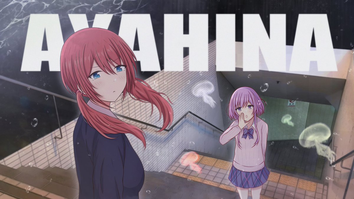 #あやかアート　#ひなたアート
「いくぞ。」「いくよ。」🚊🐠