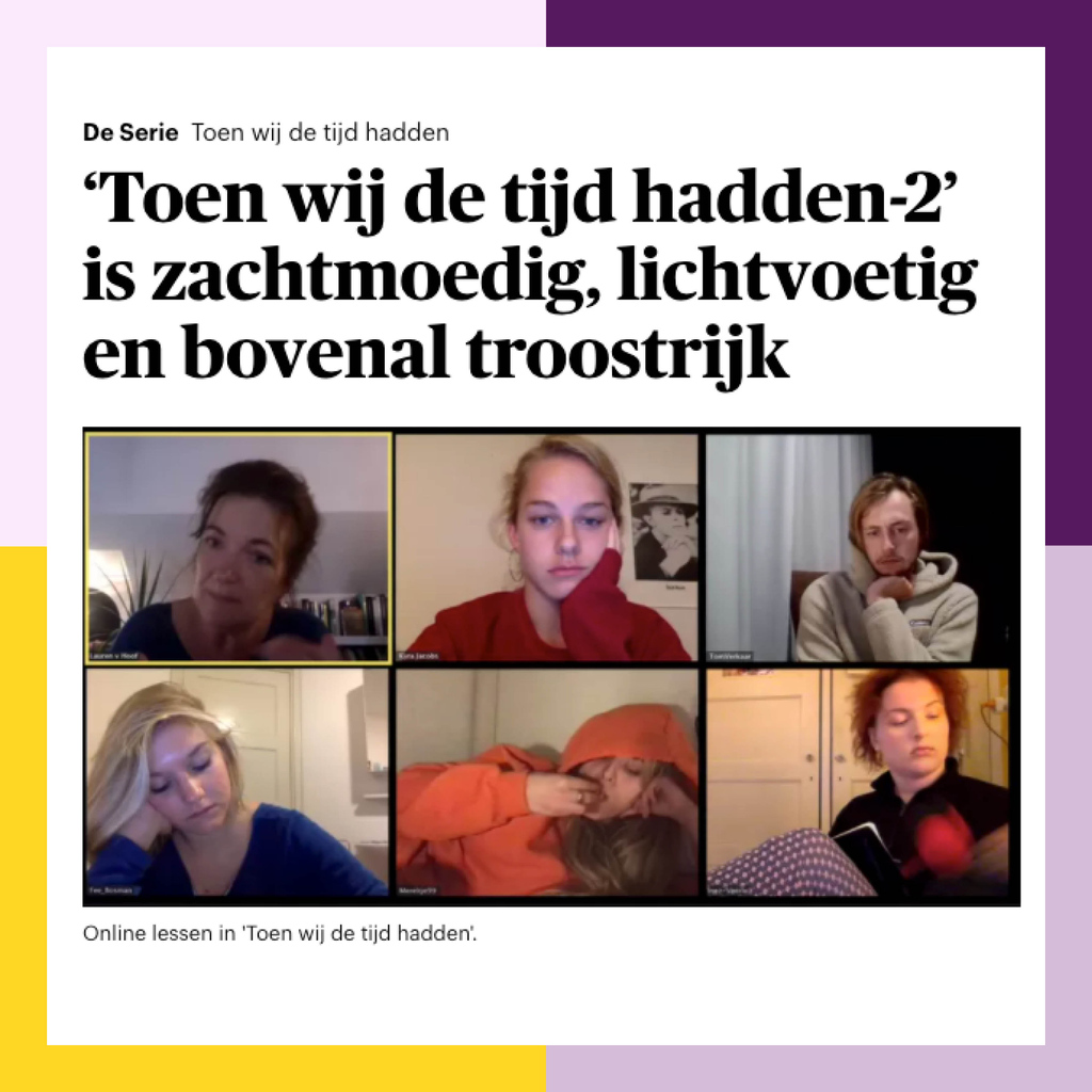 de_vandalen's tweet photo. Nieuwe recensie in de Trouw van dit weekend over Toen wij de tijd hadden-2! <3<3<3 https://t.co/l0Ooazbx2a https://t.co/MF6V8O2nXQ