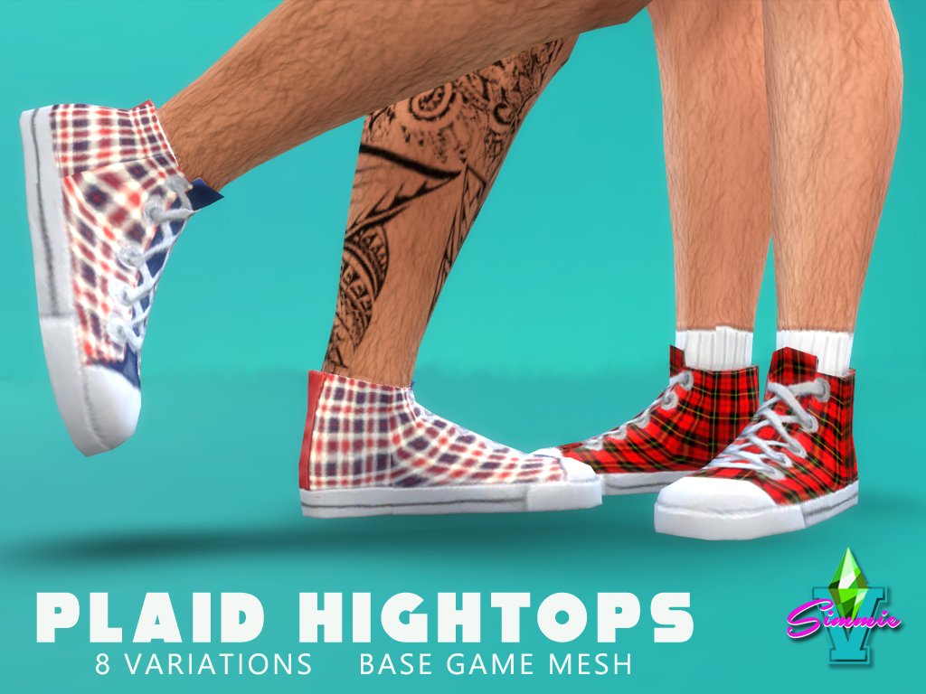 checkered vans sims 4 cc