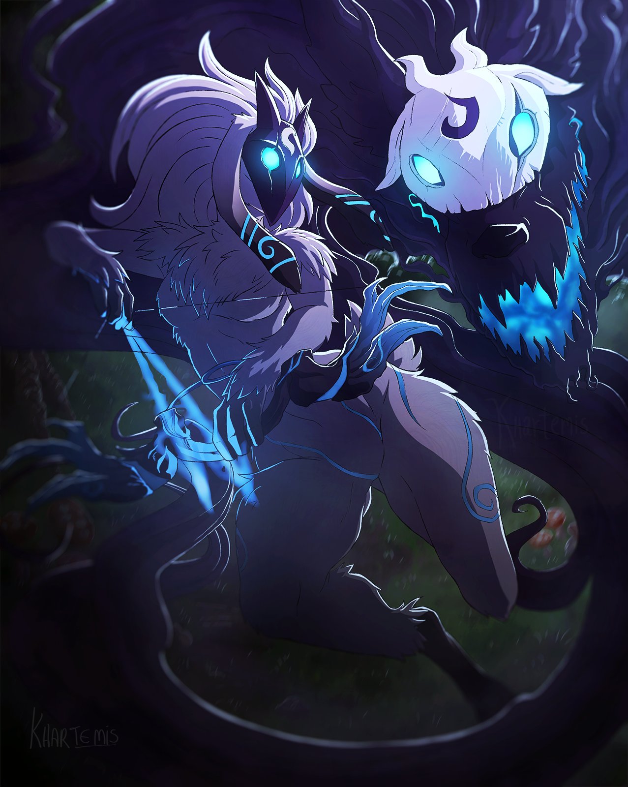 киндред. лисандра лол. фигурка league of legends kindred. киндред лига легенд. фарфоровые киндред престижный.