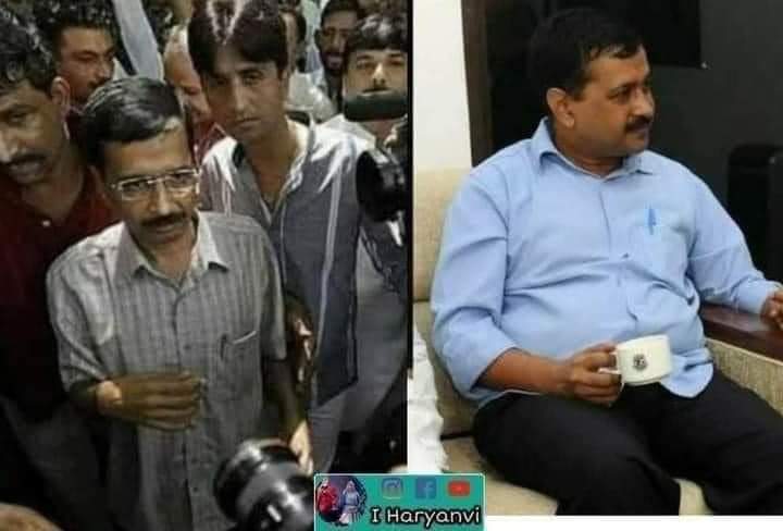 Story of Kejriwal - From a malnourished anti-corruption crusader who fooled the public to become a healthy fat power hungry politician 😂🤣 https://t.co/W8UxYyTCOA