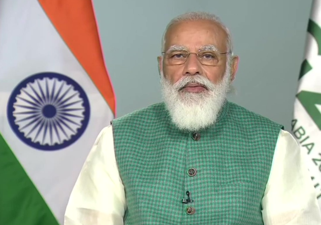 timesofindia's tweet photo. We aim to restore 26 million hectares degraded land by the year 2030. We are encouraging a circular economy: PM Narendra Modi at 15th #G20Summit https://t.co/dckqQoD7O2