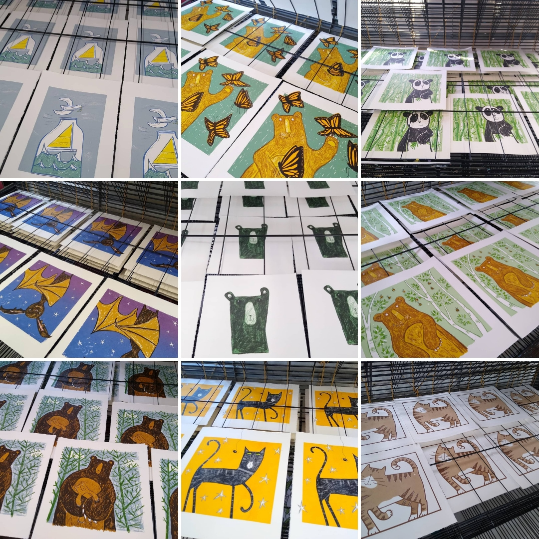 Yesterday I shared with you a selection of my hand printed screenprints that I've created this year.⁠
⁠

#podencocanario #grizzlybears #bearlover #bearlovers #screenprinting #screenprintinglife #manualscreenprint #screenprinter