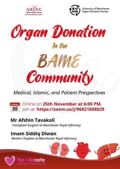 Join us on Wed 25th Nov @ 6pm as we explore Organ Donation in BAME communities! 

zoom.us/j/96821608829

<a href="/NHSOrganDonor/">NHS Organ Donation💗🫀🫁</a> <a href="/NHSBT/">NHS Blood+Transplant</a> <a href="/afshin6666/">Afshin Tavakoli</a> <a href="/dr_omar_m/">Omar Masood</a> <a href="/London_ODT/">London Organ Donation Team 💗</a> <a href="/OrgDonationCYM/">Organ Donation Wales</a> <a href="/scotorgandonor/">Organ Donation Scotland</a> <a href="/OrgDonationCYM/">Organ Donation Wales</a> <a href="/Yorkshire_OTDT/">Yorkshire Organ Donation Services Team</a> <a href="/idonatecampaign/">I DOnate Northamptonshire</a> @dona