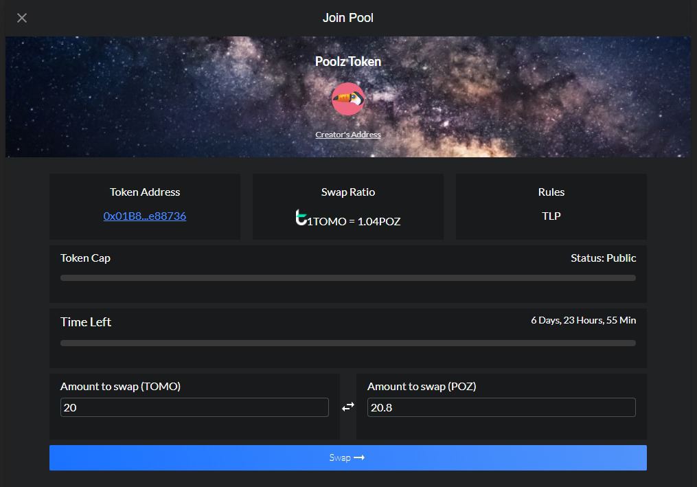Poolz__'s tweet photo. Live update from our TRC21 Testnet:

Our dev team is in the final stages of completing the integration with TomoChain TRC21 network.

Very exciting to see the technological feasibility of our product go from vision to reality.

$POZ 🚀 https://t.co/vBff9qxWrb