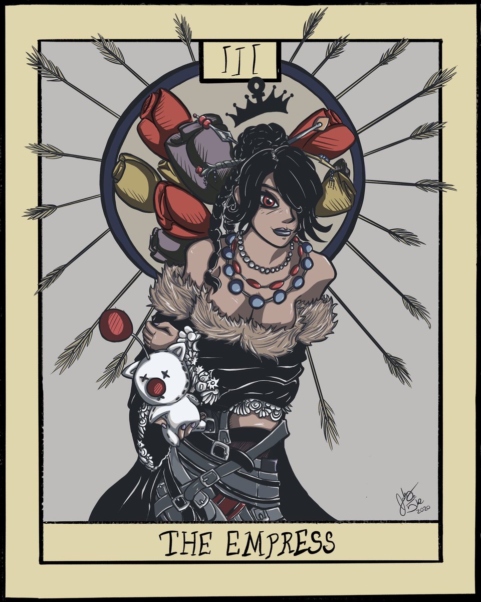 NoJohnny5ive's tweet photo. III The Empress - Lulu ffx. #majorarcana #theempress #ffxart #tarot https://t.co/QOpgY6mArj