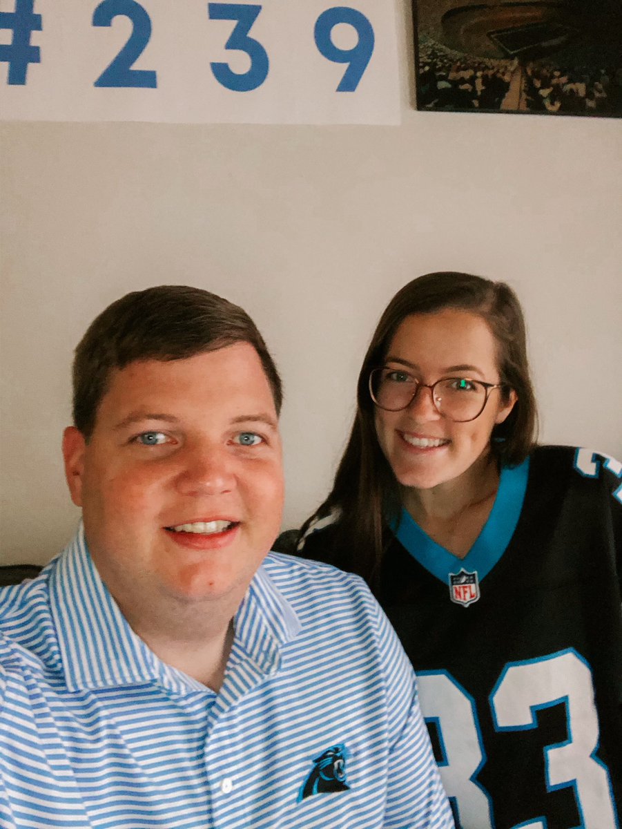 daynaHurson's tweet photo. Ready to welcome @TreBos10 and the @Panthers to Bank of America stadium all the way from 239!! #Panthers #Trebo https://t.co/RBKkOCv1QY
