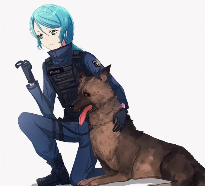 警察犬連れてる紗夜? 