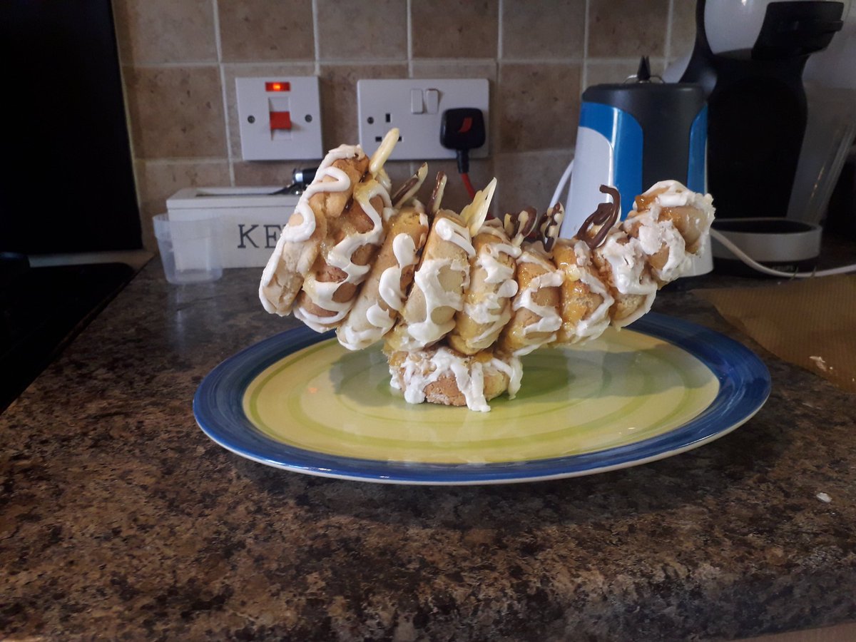 EmmaVWakeling's tweet photo. Latest #GBBO technical challenge was the most fun. I must remember caramel is HOT! https://t.co/2oJGACUqI2