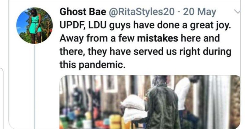 GraceRitah3's tweet photo. I want this girl to go look Emmanuel Teguโs parents in the eyes and explain to them how their sonโs brutal murder by the LDUs was one of the โfew mistakes here and thereโ ๐คฆ๐ฝโโ๏ธ #StopPolicebruitalityinUganda #JusticeForTegu https://t.co/Q68pEko4sl