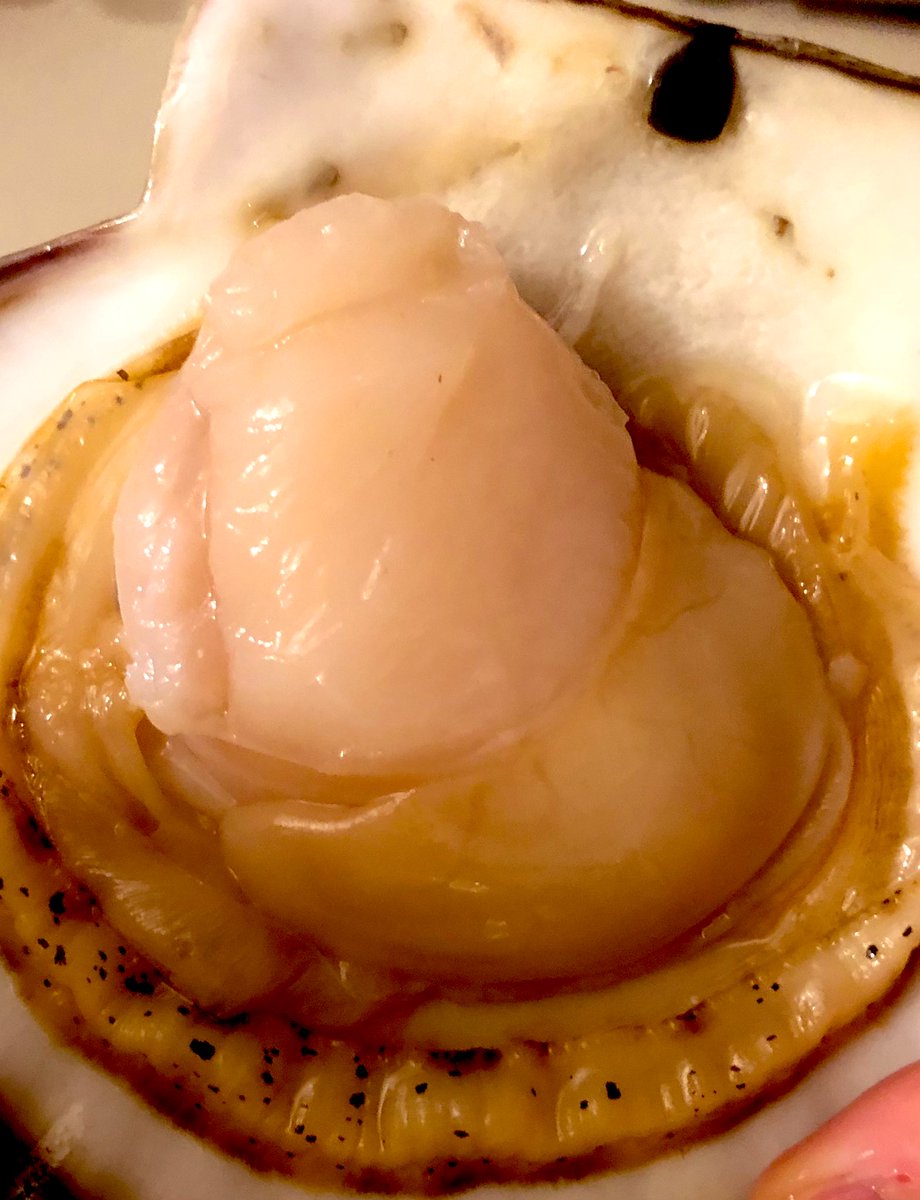 ℝ𝕀 𝕐𝕆 好きな国 通販で取り寄せた 活ホタテ 食べた ググッて開け方を覚えました笑 3個目で慣れてきました ウロは食べられないので取りました 多分 ホタテの 笑