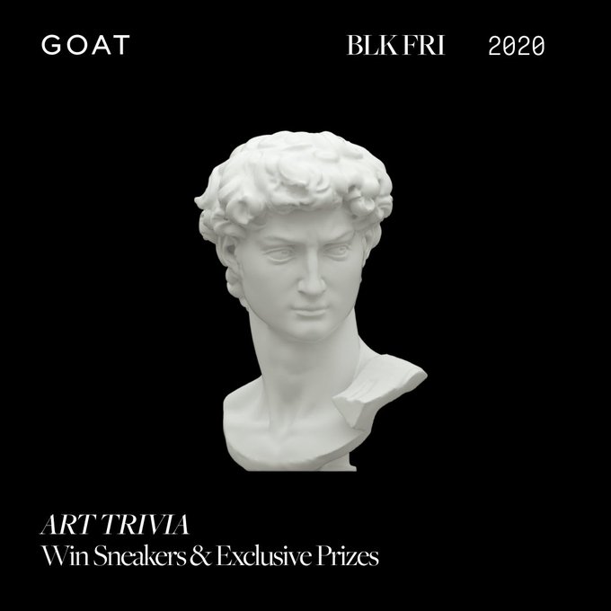 Join me in playing #GOATBlackFriday trivia! https://t.co/XCeHv24vEg https://t.co/lxMhbscMY7<a href="/tag/goatblackfriday"class="tags">#GOATBlackFriday</a>