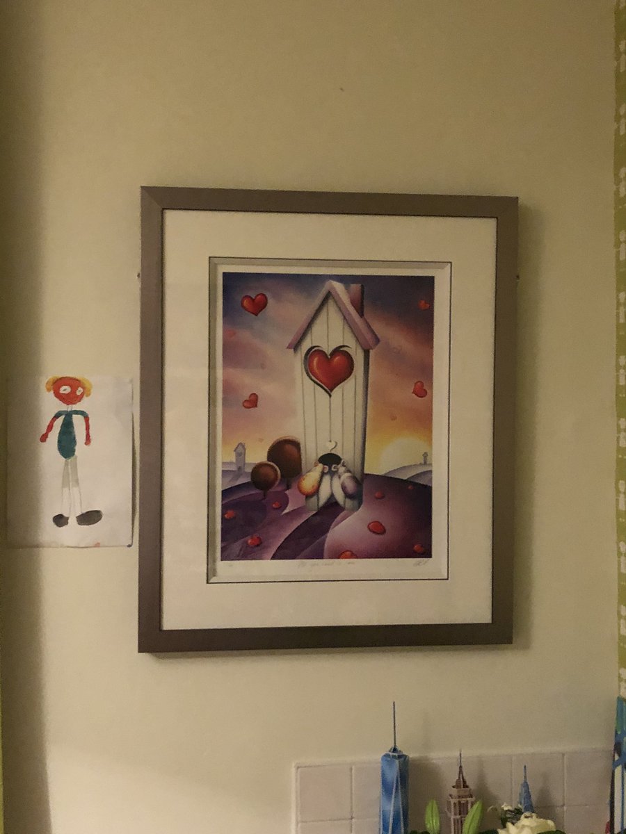 So over the weekend the boys have made sure <a href="/KGillgrass/">Kirsty Gillgrass</a> is watching over them. They have put pictures on their walls and each have one of her favourite paintings in their room. Also put her <a href="/rcgp/">Royal College of General Practitioners</a> Fellowship &amp; Membership Certificates &amp; photo up