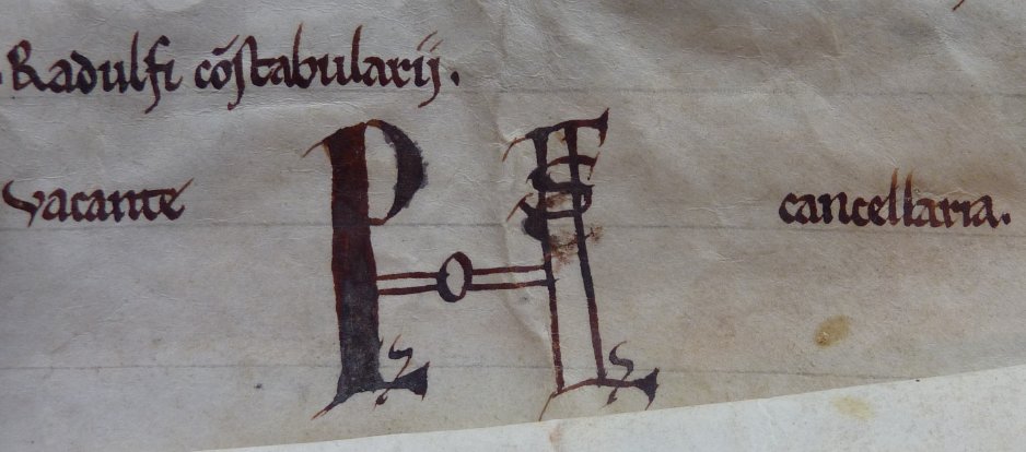 BrunelGhislain's tweet image. Tracer un #monogramme royal (LVD/O/VICVS) est un exercice périlleux pour les scribes du règne de Louis VII. Mais l'inventivité est au rendez-vous, pour donner un rôle au O, pour trouver une place au I, etc. 4 exemples (1146, 1152, 1155, 1174) des @ArchivesnatFr