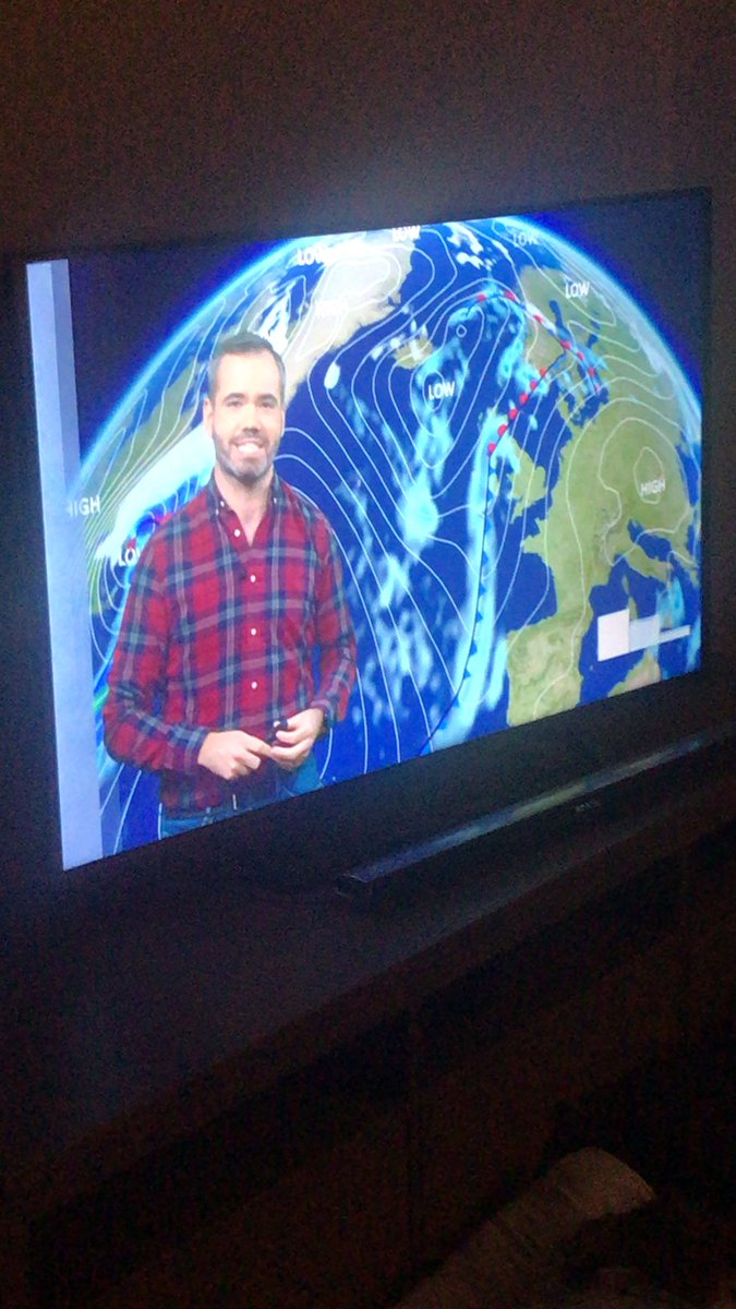 Bernie2020's tweet photo. Hey what is this. BBC uses lumberjacks for weather forecast? https://t.co/8fdw1rCRIz