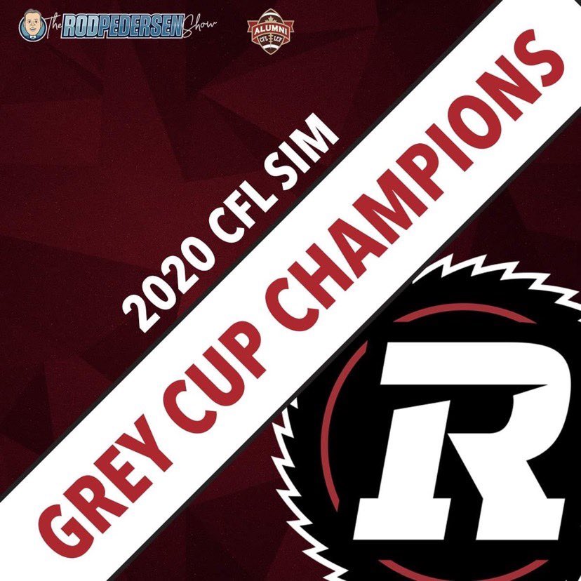 houndspaint's tweet photo. Congratulations to @REDBLACKS on winning the #CFLSIM Virtual Grey Cup #GCUNITE @CFL @cflsim @CFL_Alumni @CFL_Alumni thanks to all involved in making this game happen. https://t.co/dkMznUhjjZ