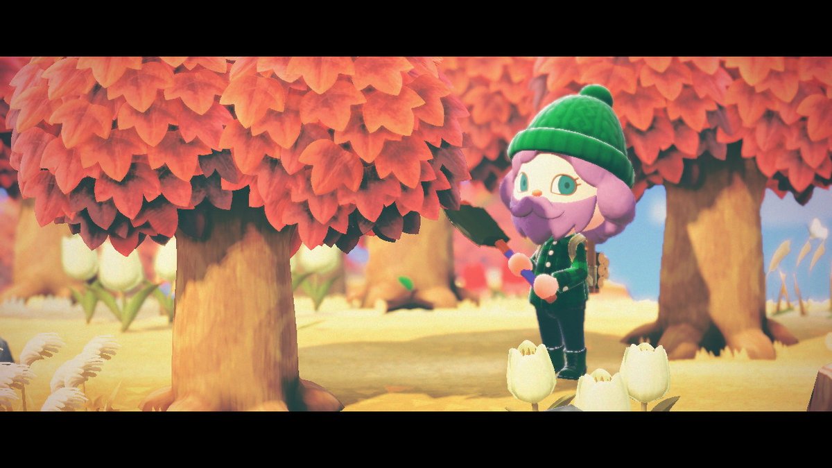 Lady_Dynamo's tweet photo. Ran out of wood (again) so I put on my best lumberjack outfit to go island hopping to chop wood. #AnimalCrossing #ACNH #NintendoSwitch https://t.co/TRpMipaxXT