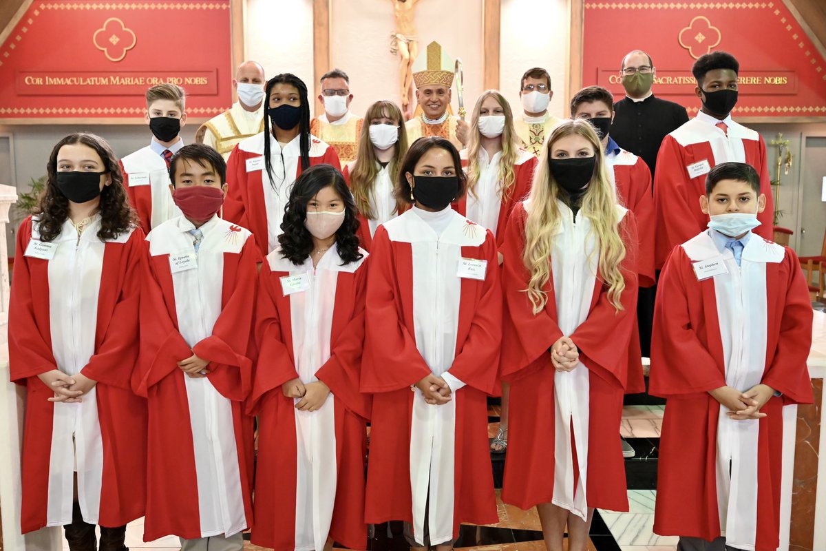 Thank you to His Excellency Mario Dorsonville for spending the afternoon with us in La Plata for our Fall Confirmation. Congrats to our 12 Confirmandi! #ComeHolySpirit
<a href="/WashArchdiocese/">Catholic Archdiocese of Washington, DC</a>