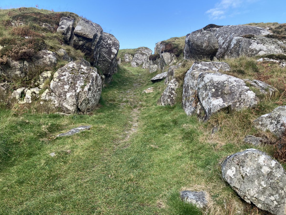 The narrow natural passage entrance to Dunadd in Kilmartin Glen, one of the most important sites in Scottish/Irish history. Built as a fortified farmstead 2,400yrs ago it became the royal capital of the earliest Scottish kingdom  #DàlRiata  #ArgllAndBute