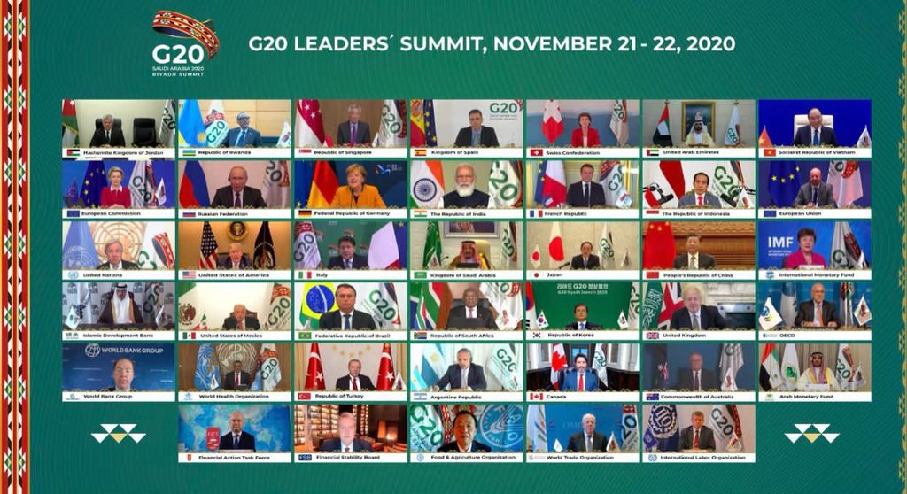 rbalsaud's tweet photo. I congratulate The Custodian of the Two Holy Mosques King Salman and HRH  Crown Prince Mohammed bin Salman on an unprecedented and successful summit. The #G20SaudiArabia will go down in history for its role in combatting the pandemic and mitigating the global economic fallout. https://t.co/zxJABzcKVj