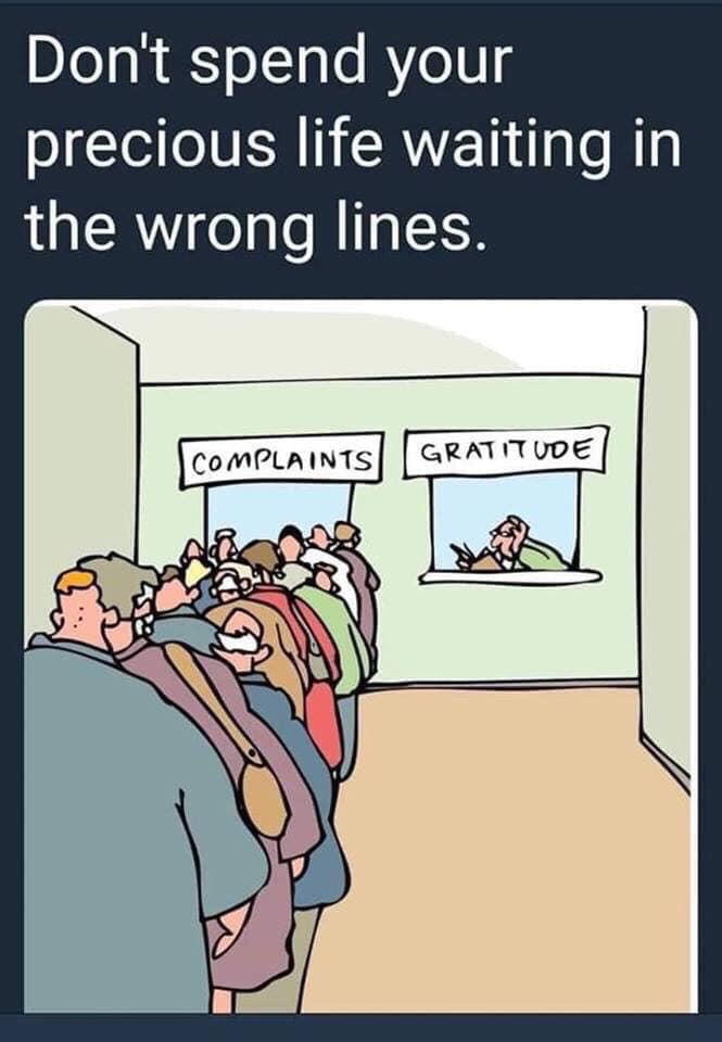 Don't waste time in the wrong line. Take a moment to find #gratitude in the people, events, and places that surround you.  Your positivity will be contagious! #JoyfulLeaders #makeadifference #LeadLAP