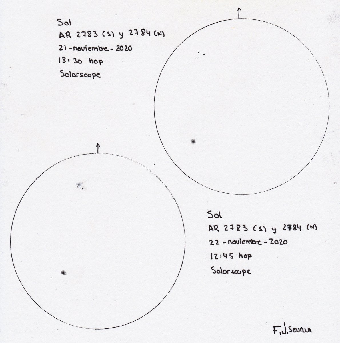 fjsevilla's tweet photo. Dibujos del Sol de este fin de semana, con el solarscope
#Dibujo #dibujoastronomico #sketch #Astrosketch #Sol #Sun #solarscope https://t.co/TcsxJaiqfM