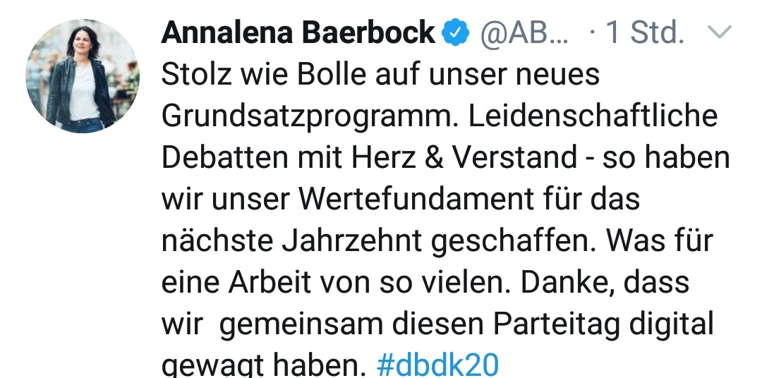 M_Reichardt_AfD's tweet photo. Boa ey, sonne geile #dbk20 da is der @MiKellner "Sack glücklich" und @ABaerbock "Stolz wie Bolle" Da isses wohl voll knorke wenn ich sage, dass mir dieses, vermutlich vor 30 Jahren aktuelle, pseudojugendliche Getue doof wie Stulle erscheint! https://t.co/KQgy0NPco7