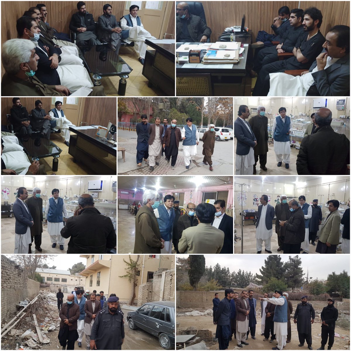 SandemanQ's tweet photo. سیکرٹری صحت بلوچستان نورالحق بلوچ  نےسول ھسپتال کوٸٹہ کا ھسپتال کوئٹہ کا اچانک دورہ کیا اس موقع پر ایم ایس ڈاکٹر ارباب کامران کاسی  , ڈی ایم ایس جنرل اکٹر محبوب قمبرانی،ینگ ڈاکٹرز ایسوسی ایشن کے رہنما موجود تھے https://t.co/6AqlqNepHe