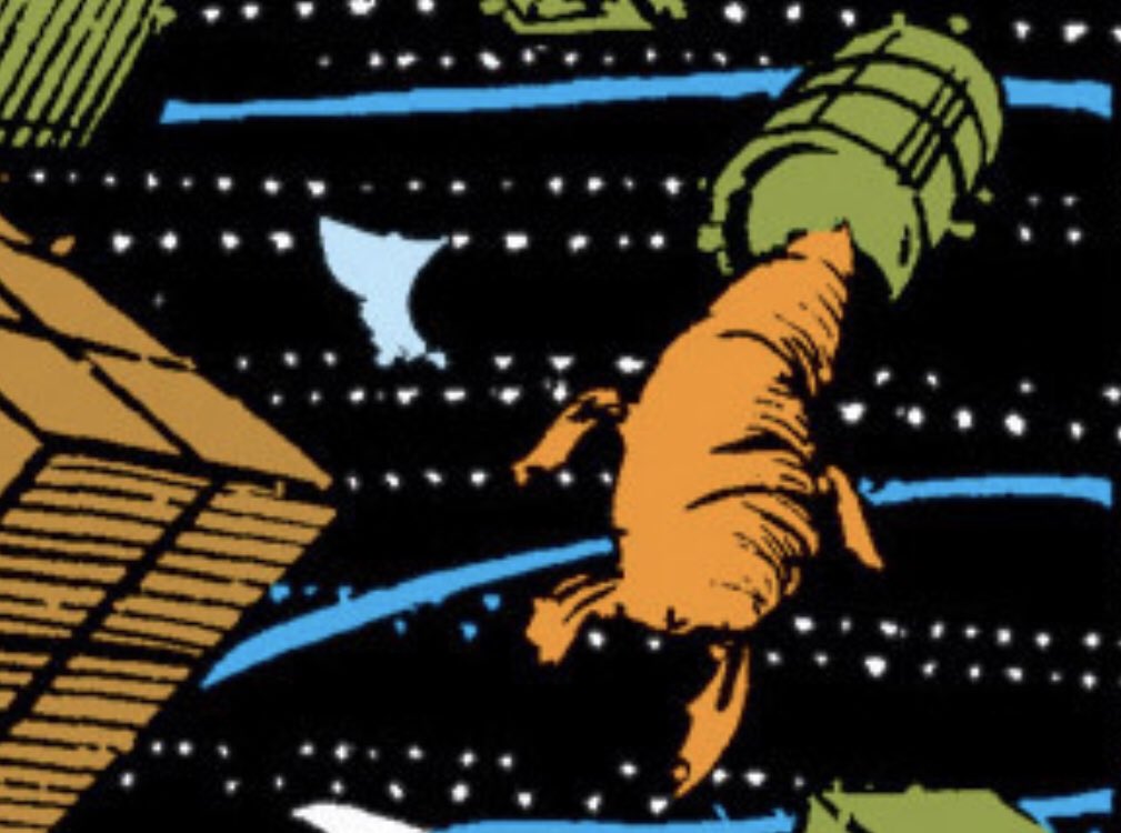 The way Everett gives this murky texture to the underwater scenes is really impressive... I could be wrong, but I'm pretty sure the way he did this is by quickly scratching a razor blade across the finished inks. The CAJONES. That's the confidence of 30+ years experience for ya.