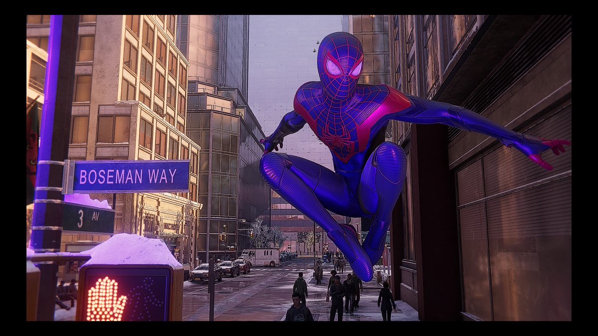 DennisLA1219's tweet photo. "The struggles along the way are only meant to shape you for your purpose"- Chadwick Boseman 

Amazing tributes to Mr. Boseman in several places in #MilesMorales. So much love in this game @insomniacgames #WakandaForever  #BeGreater #BeYourself https://t.co/8Pk3Xx1JSX