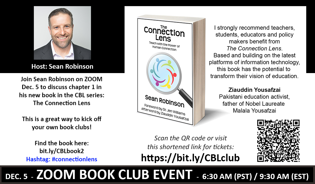 teachCBL's tweet photo. The Connection Lens, #1 Best Seller on Amazon! Find out more in the CBL eMagazine 2020 November edition part 2 highlighting the book launch and a #ConnectionLens Book Club Event on Dec. 5 at 6:30am PST. Register here https://t.co/wIsdWp7Z6w. eMagazine here https://t.co/j1tPoarF3j https://t.co/ldzTmytWJy