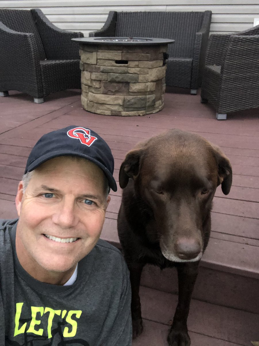 martrobin's tweet photo. Completed #CVminiTHON virtual 5K #ftk with my favorite running partner, Harper.  Appreciate all the hard work our students do to help others! https://t.co/cpjEgd5lmH