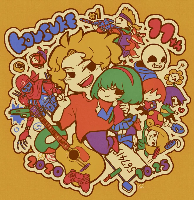 4枚コンプリートしました✨
限られたキャラと限られた色を組み合わせてく描き方がたのしかった〜〜4人で11年続けてくれてありがとう。これからも!? 