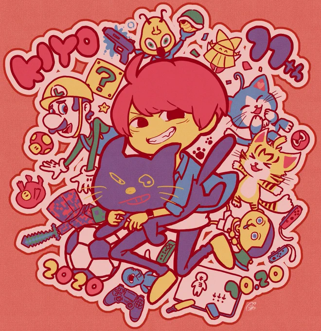 4枚コンプリートしました✨
限られたキャラと限られた色を組み合わせてく描き方がたのしかった〜〜4人で11年続けてくれてありがとう。これからも!? 