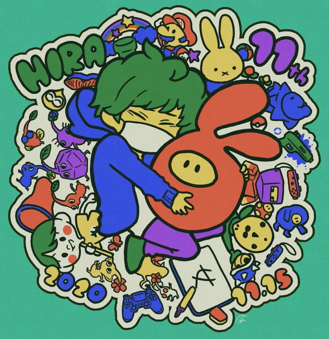 4枚コンプリートしました✨
限られたキャラと限られた色を組み合わせてく描き方がたのしかった〜〜4人で11年続けてくれてありがとう。これからも!? 