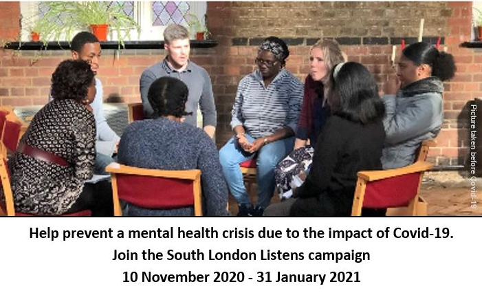 MaudsleyNHS's tweet photo. Alongside @SWLSTG @OxleasNHS and @SLPMentalHealth we've teamed up with @SLondonCitizens to launch #SouthLondonListens, a campaign giving everyone in South London a voice, working to reduce the impact of #Covid19UK on our communities' mental health: https://t.co/r7J9zjbbNo https://t.co/dMz8SKRbHh