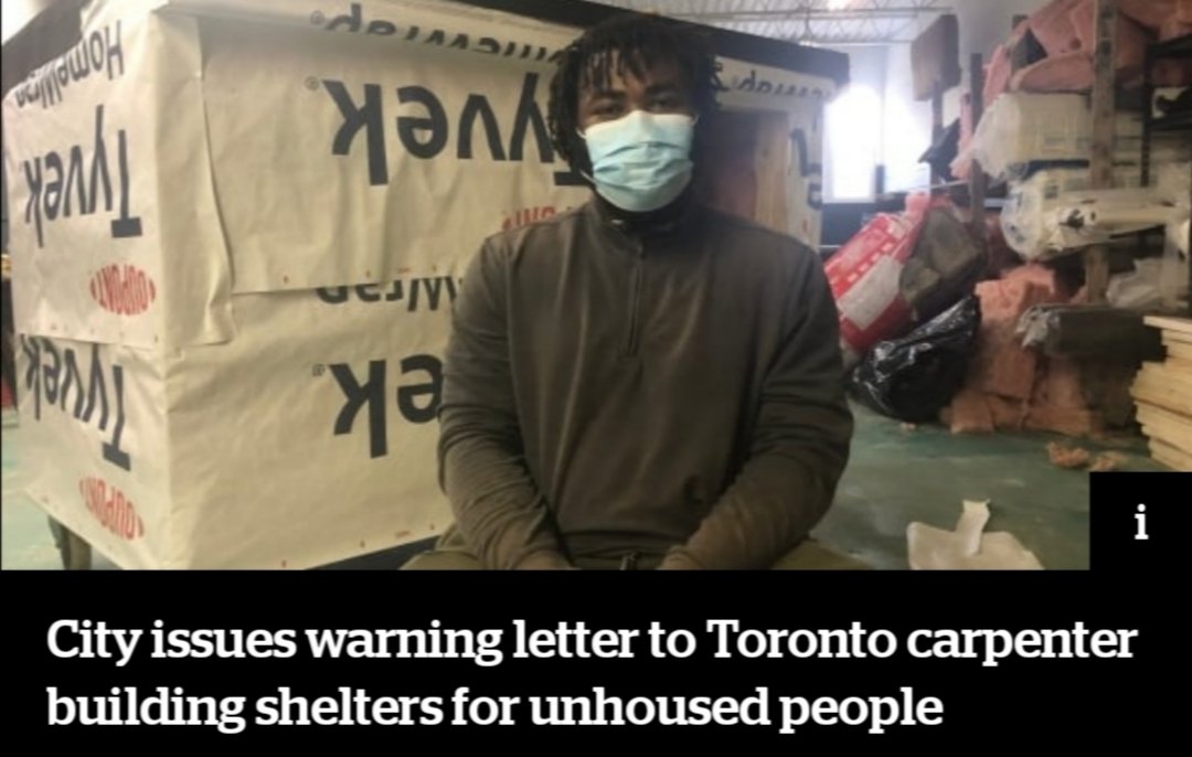 This is so ghoulish and insensitive, considering John Tory is responsible for:

- police carrying out an "eviction blitz" as we go back into lockdown
- dumping unhoused folks in prison-like mass congregate settings
- attacking folks who build shelters to fix the crisis he created