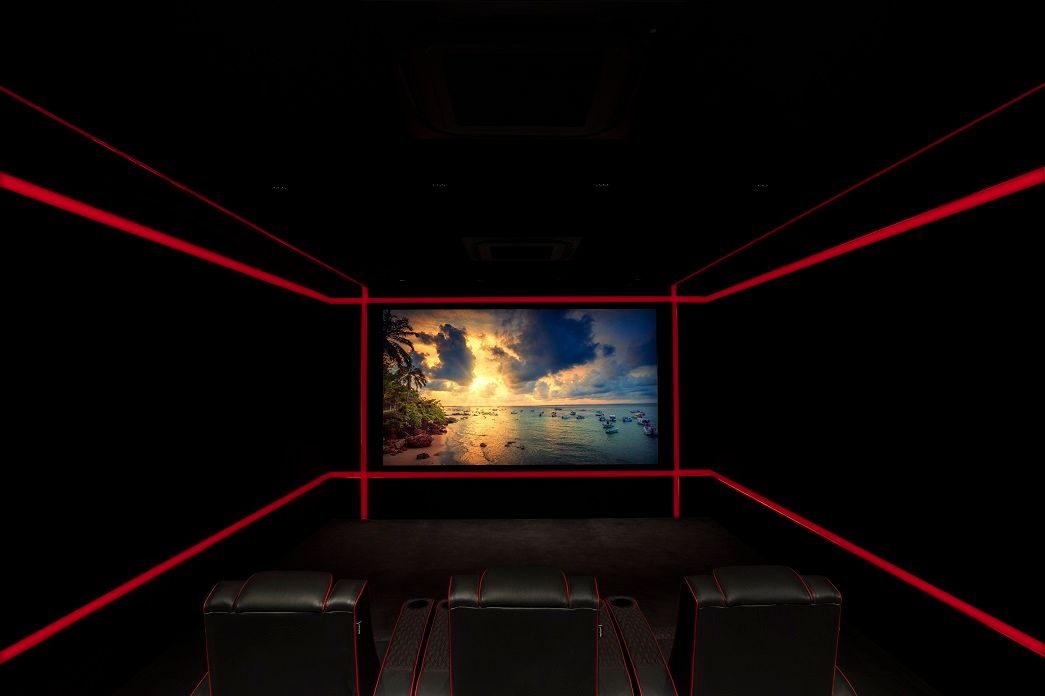 Indian firm <a href="/SoundSense_IN/">Sound Sense</a> used VR to help their client imagine this theater, which picked up the 2020 CEDIA Award for Best Home Cinema, Level I (EMEA). buff.ly/2UINlEk