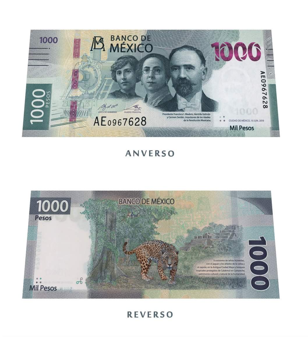El nuevo billete de $1,000.00 Pesos, bonito y con muchas medidas de seguridad. La @CasadeMonedaMx siempre a la vanguardia en imprimir los mejores billetes de curso legal en el mundo. https://t.co/sBHZoAPBOY