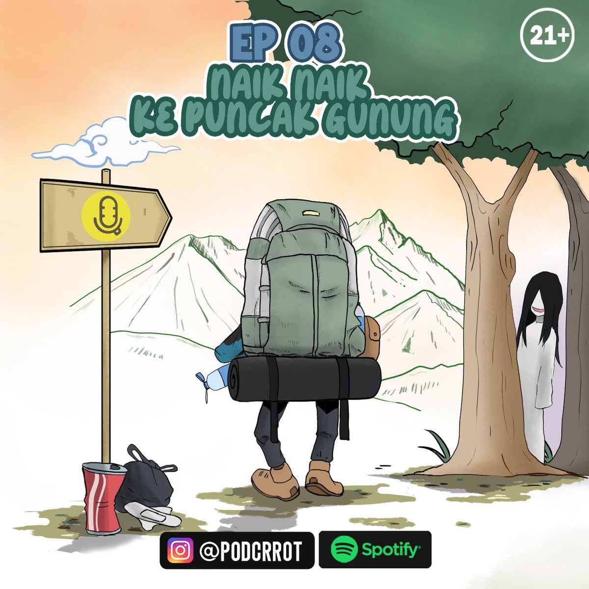 podcrrot's tweet photo. EP 08 - NAIK-NAIK KE PUNCAK GUNUNG
"di kota orang sibuk dengan pergaulan bebas.. Kalo di gunung kita asik dengan alam bebas.."
cakeeepppp 😂👍🏿
.
.
.
Link spotify 
https://t.co/d0wyjAARWp https://t.co/izcaANvtRs